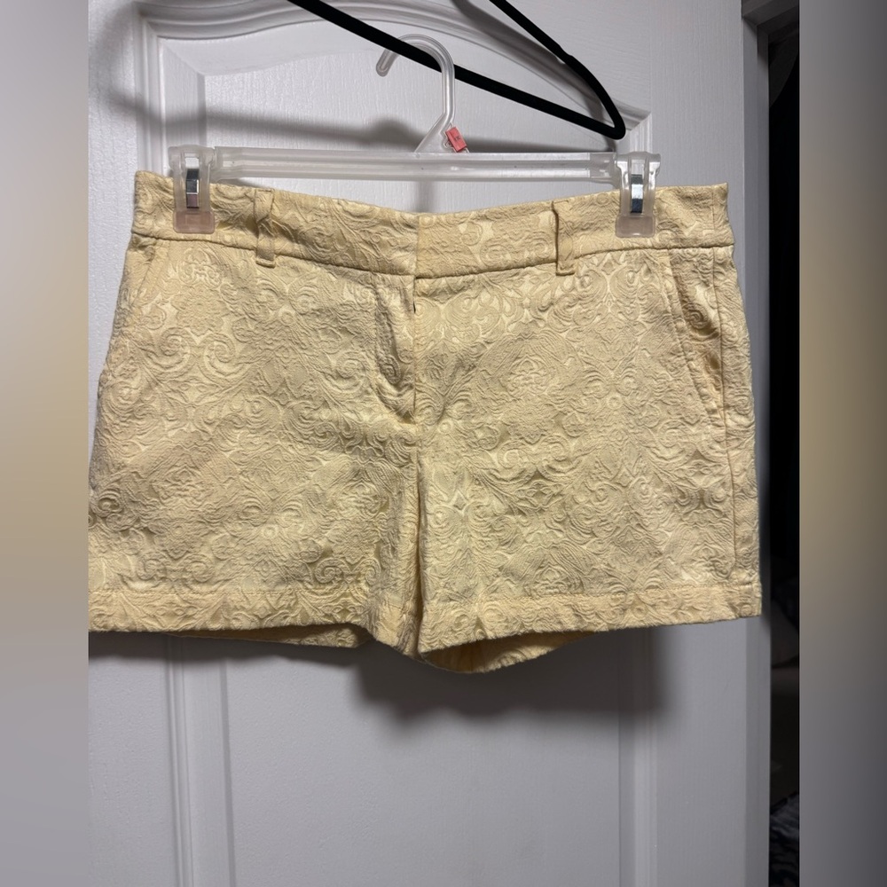 Loft Textured Yellow Women's Shorts